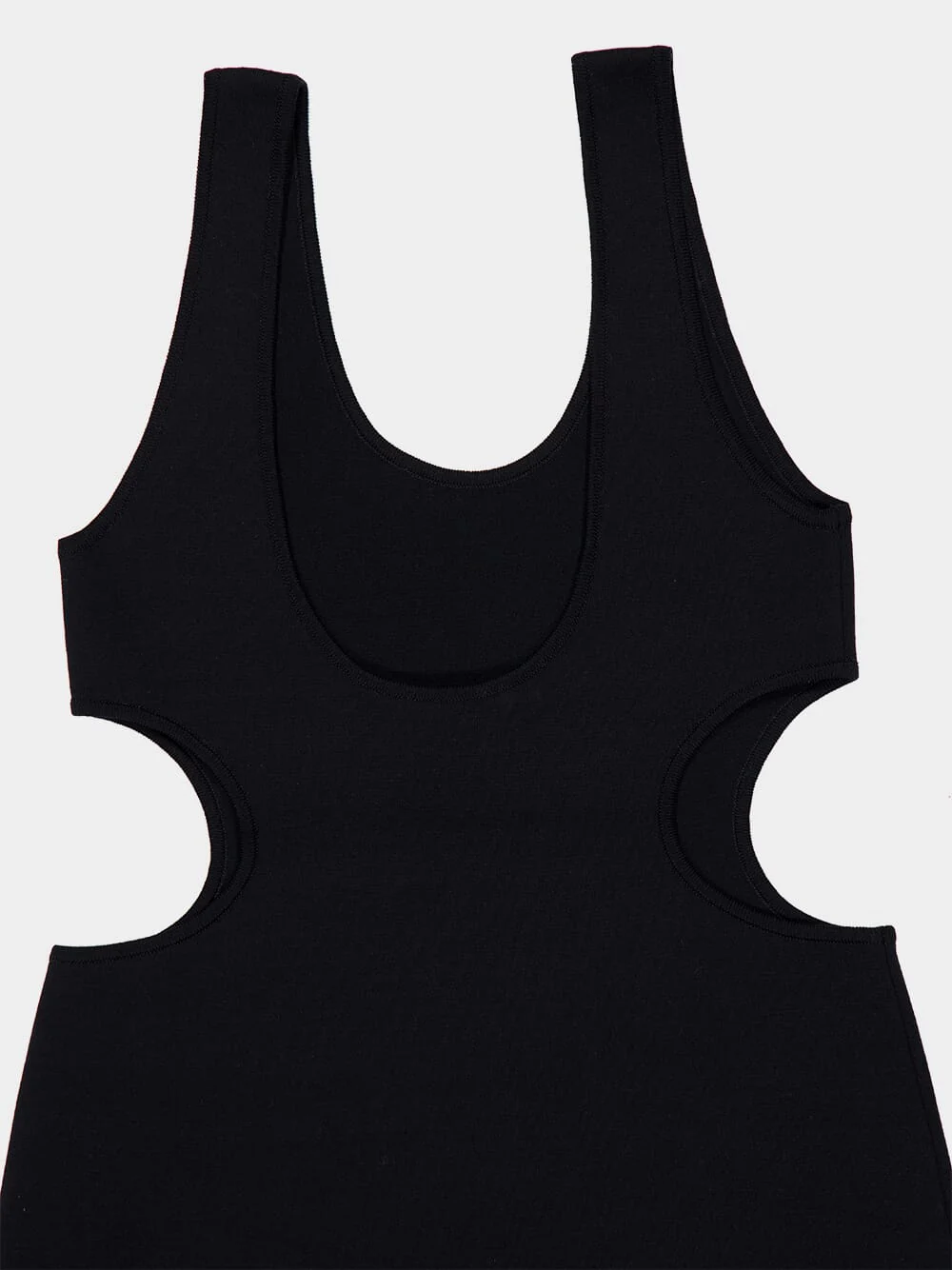 Black Double Faced Silk Cotton Tank - Image 4