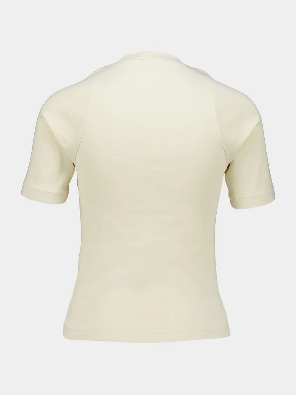Ivory Organic Cotton Fine Rib T-Shirt - Image 2