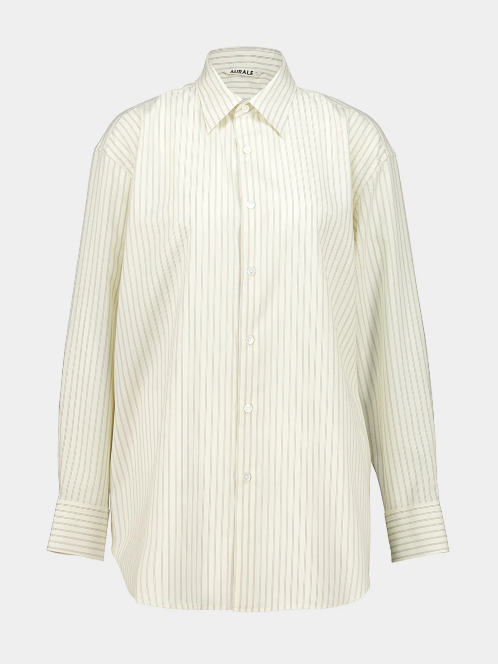 Ivory Stripe Super Fine Wool Shirt