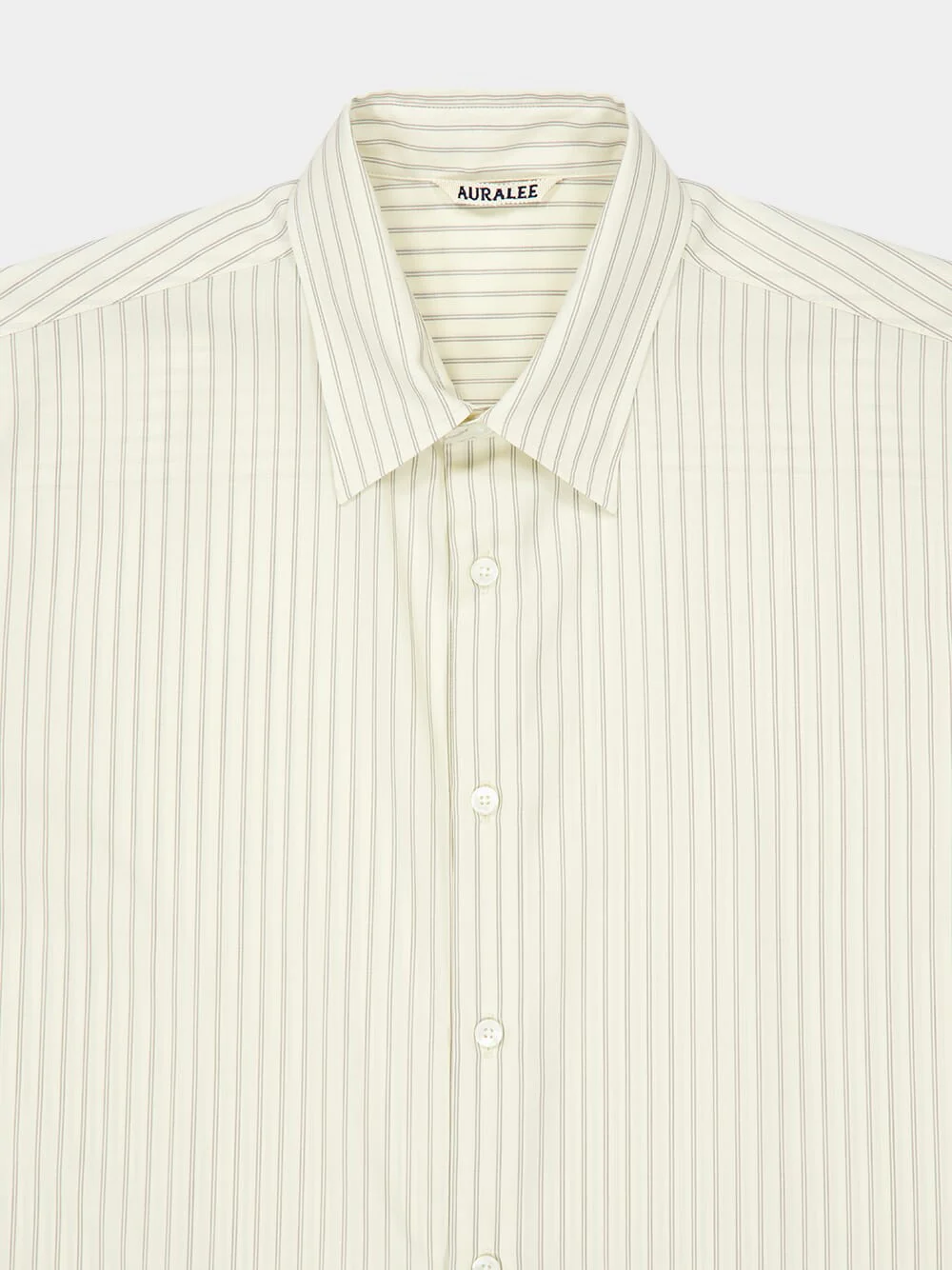 Ivory Stripe Super Fine Wool Shirt - Image 3