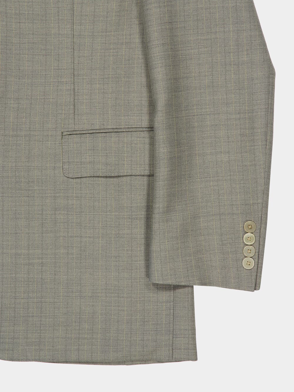 Khaki Gray Stripe Bluefaced Wool Jacket - Image 4