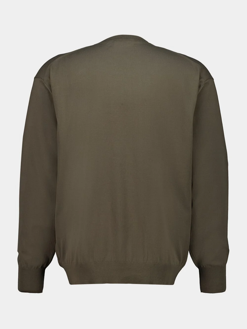 Olive Grey Giza Knit Jumper - Image 2
