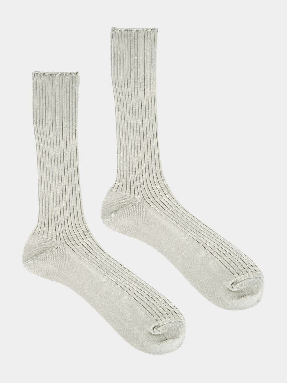Pale Green Giza High Gauge Cotton Socks