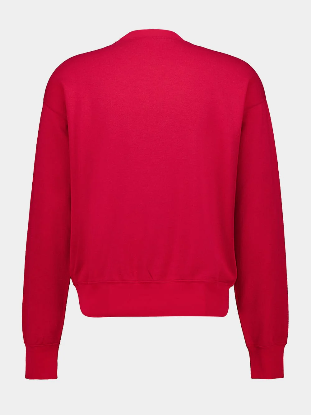 Red Cotton Wool Blend Sweater - Image 2