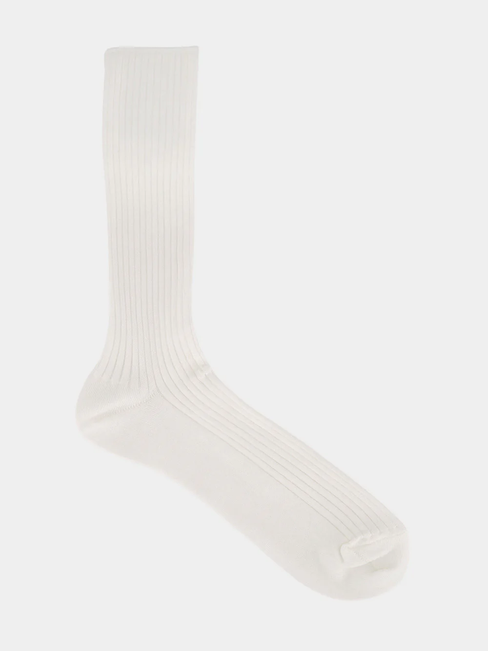 White Giza High Gauge Cotton Socks - Image 2