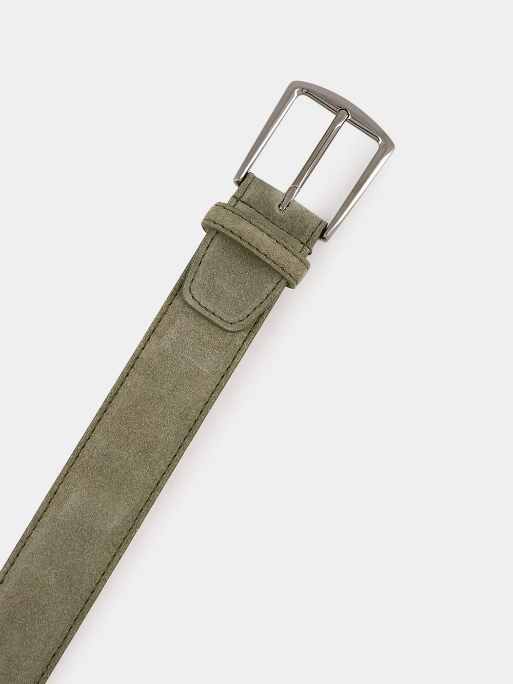 Pistachio Suede Leather Belt - Image 2