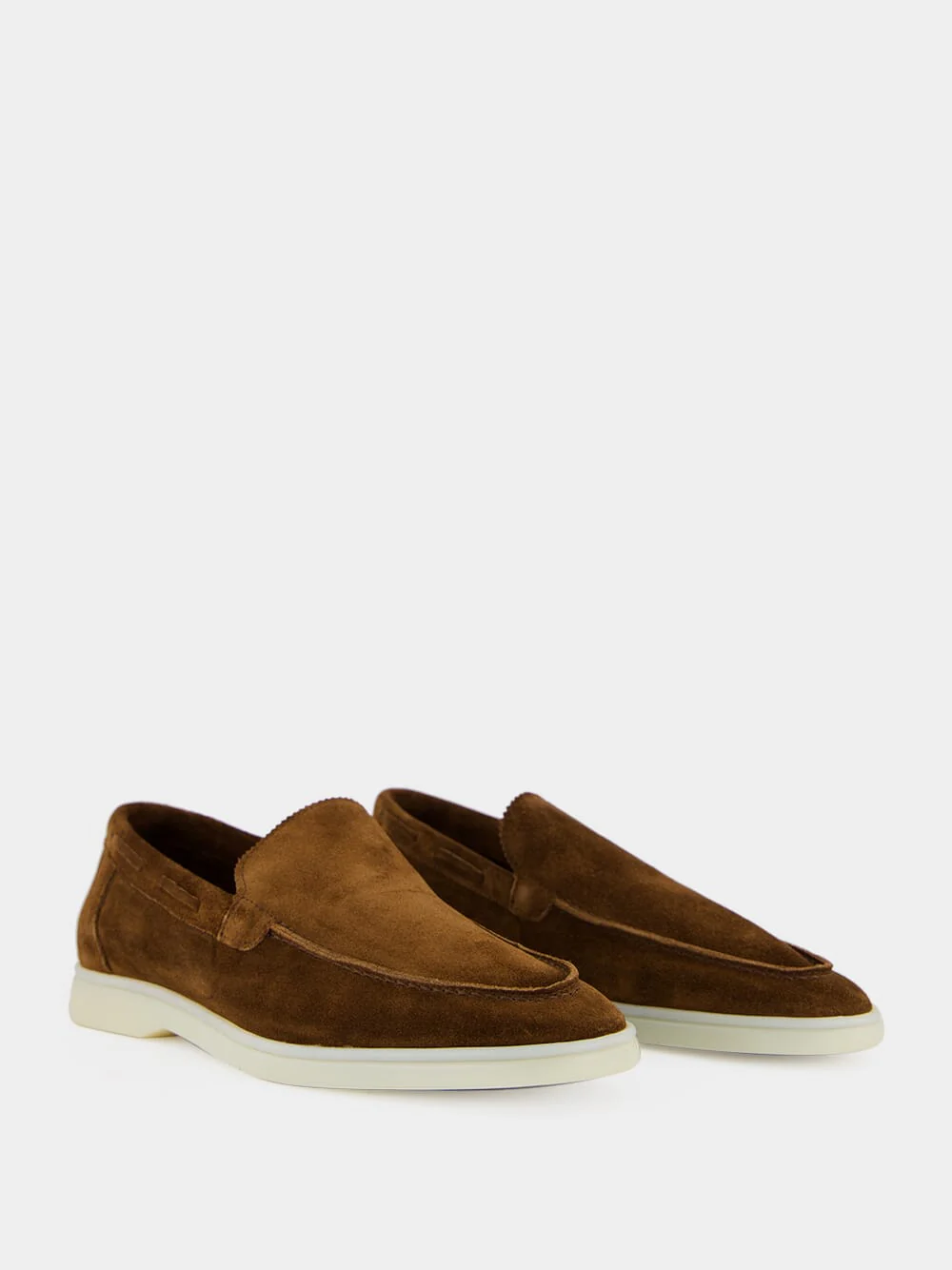 Chocolate Brown Suede Yacht Loafers - Image 3