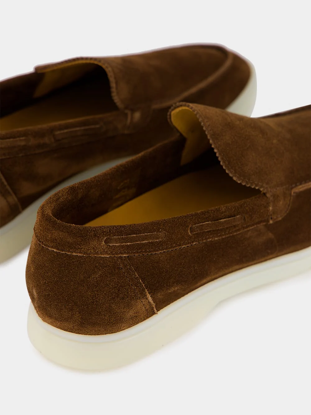 Chocolate Brown Suede Yacht Loafers - Image 6
