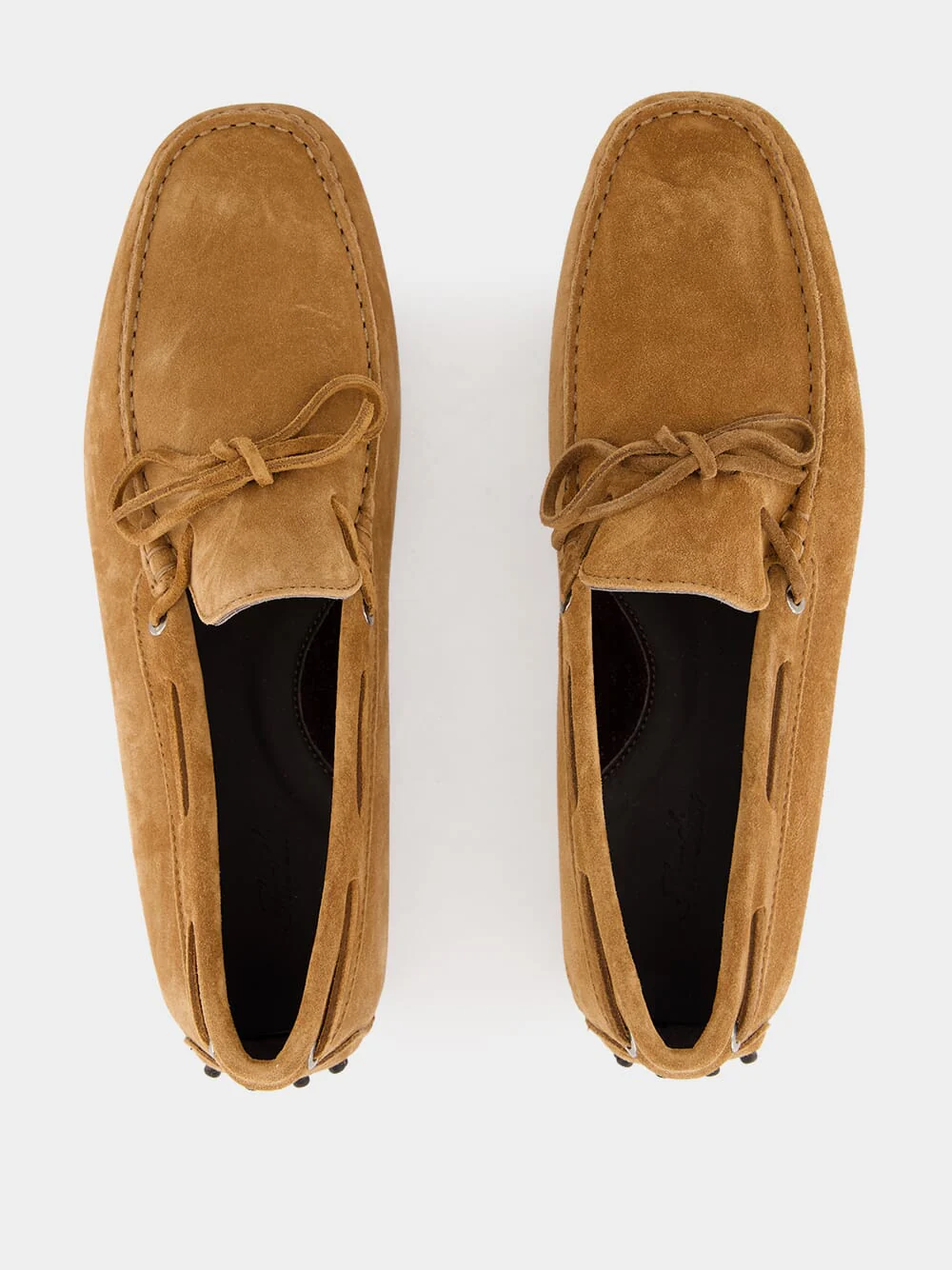 Caramel Suede Driving Shoes - Image 4