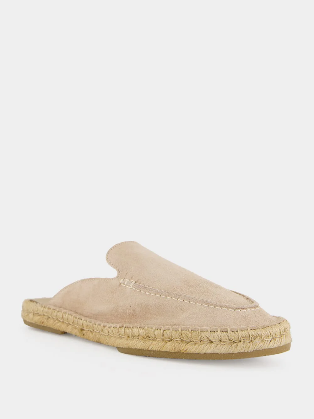 Beige Beachside Suede Espadrille Mules - Image 2