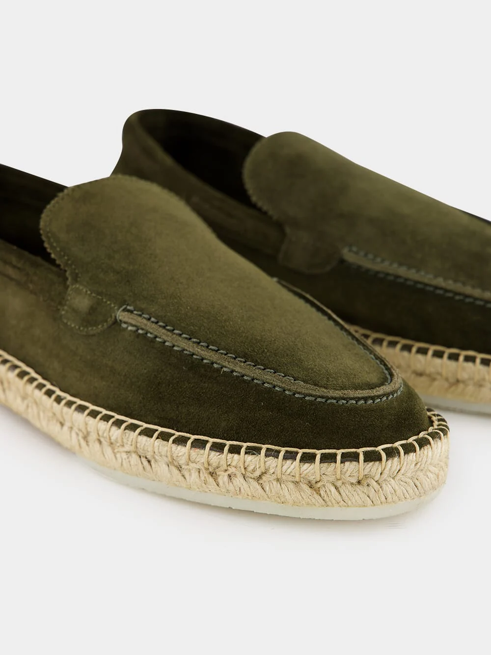 Olive Green Suede Beachside Loafers - Image 7