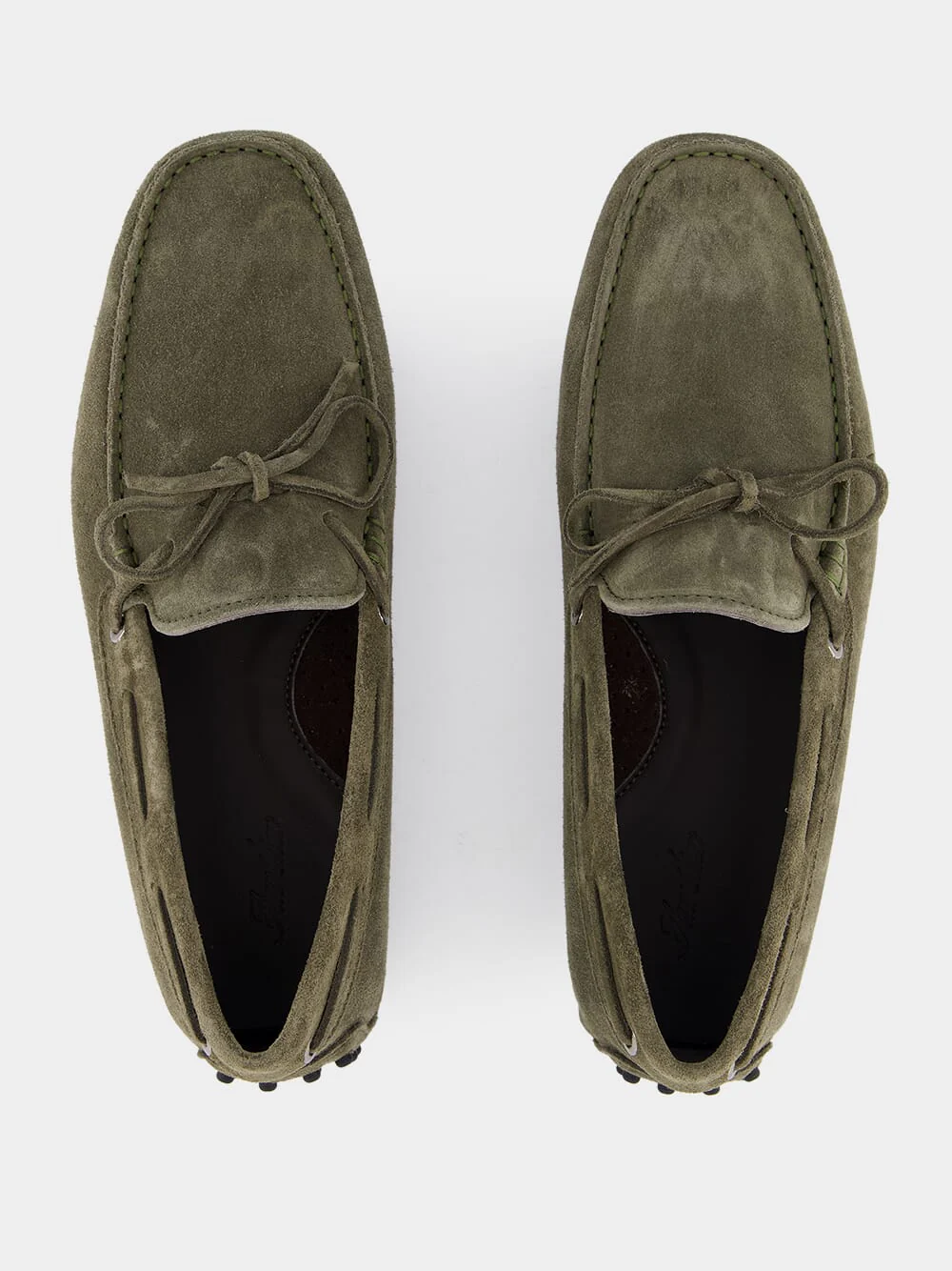 Olive Suede Loafers - Image 5