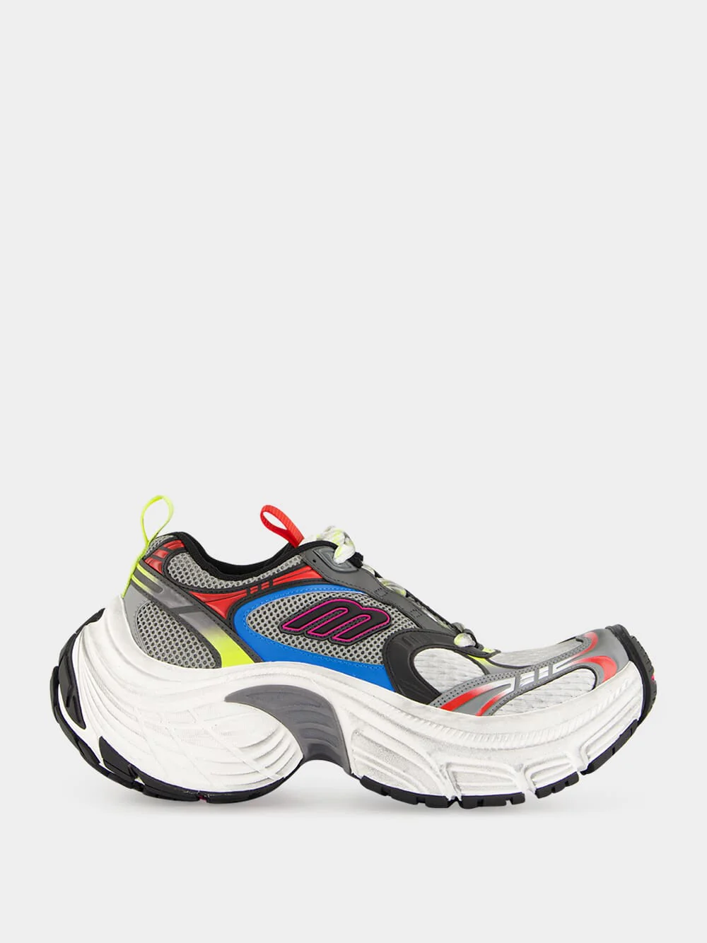 6XL Mesh Sneakers in Black White Multicolour