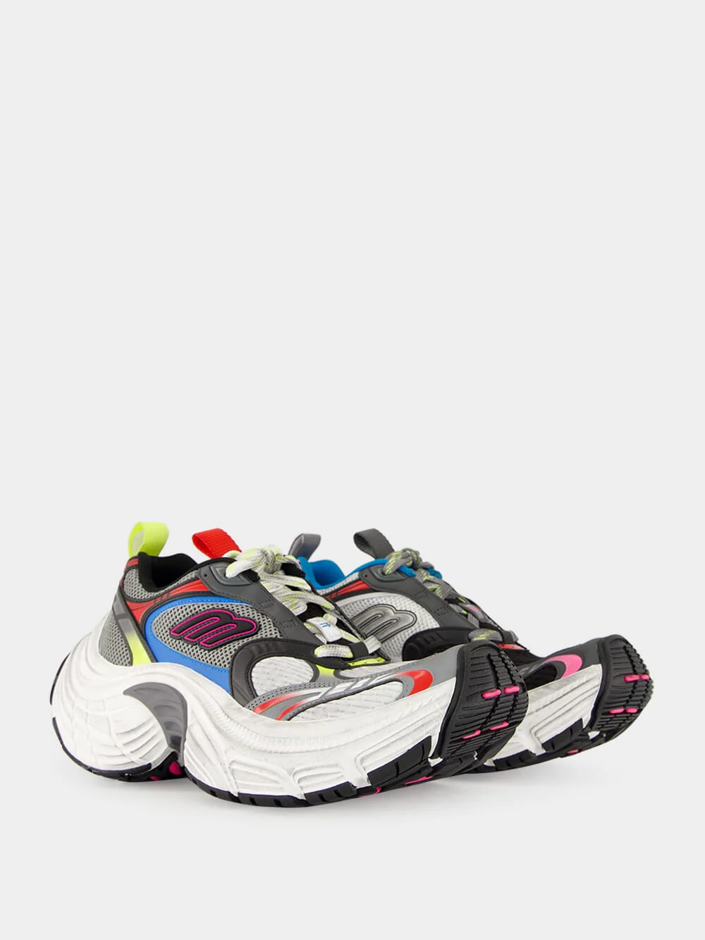 6XL Mesh Sneakers in Black White Multicolour - Image 3