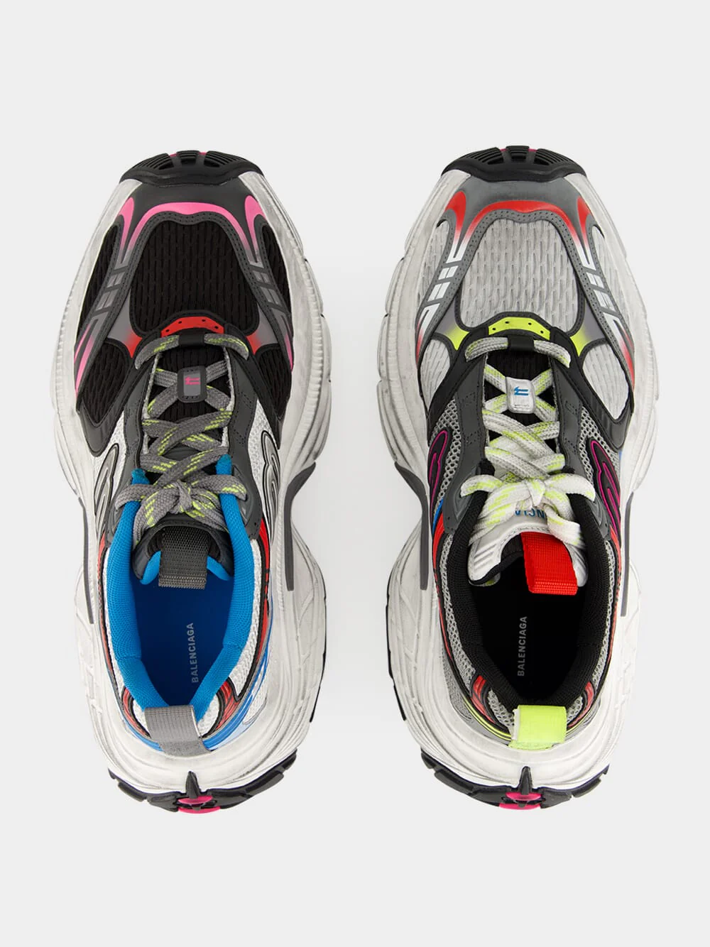 6XL Mesh Sneakers in Black White Multicolour - Image 4
