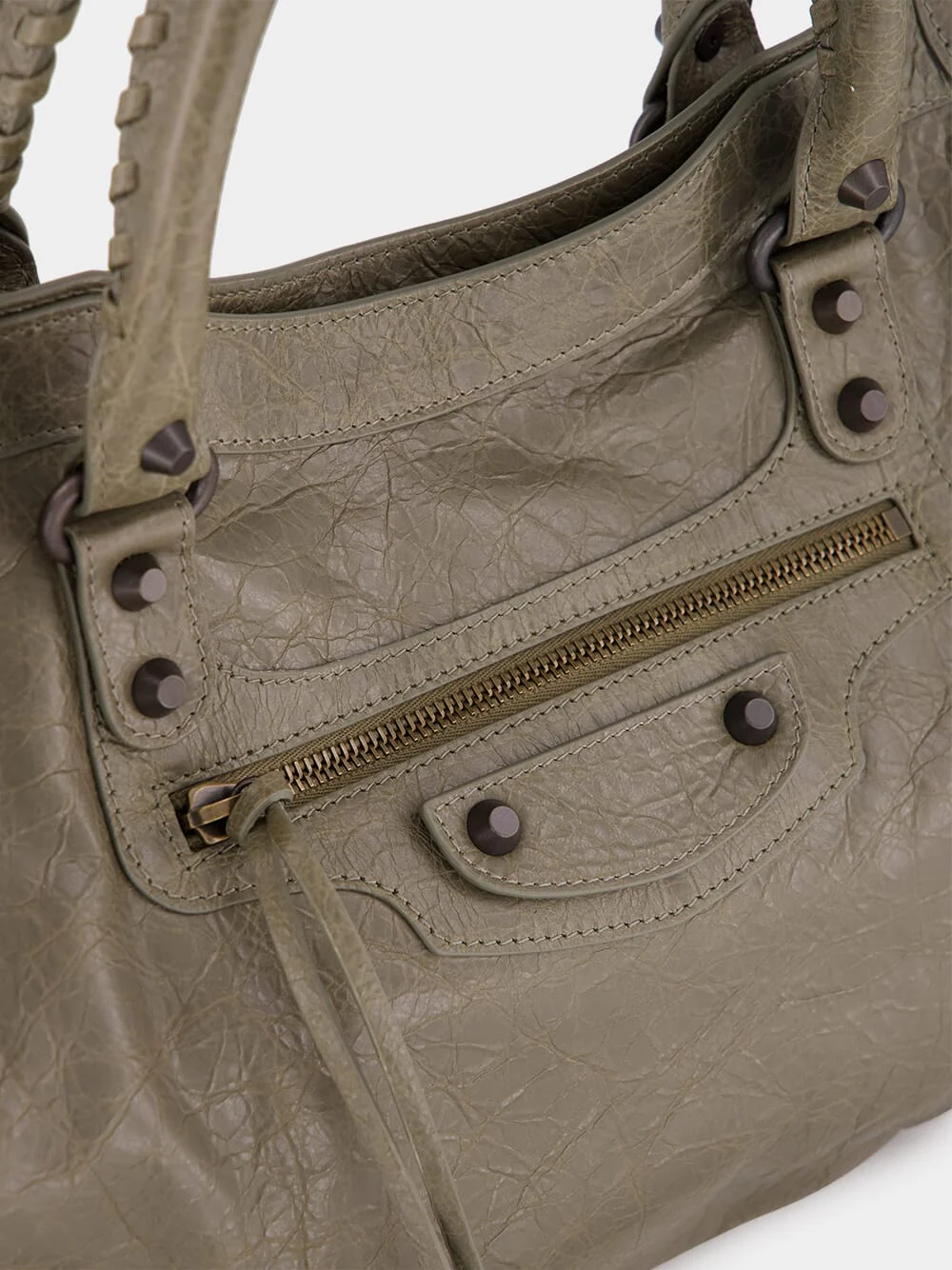 Army Green Le City Medium Bag - Image 6