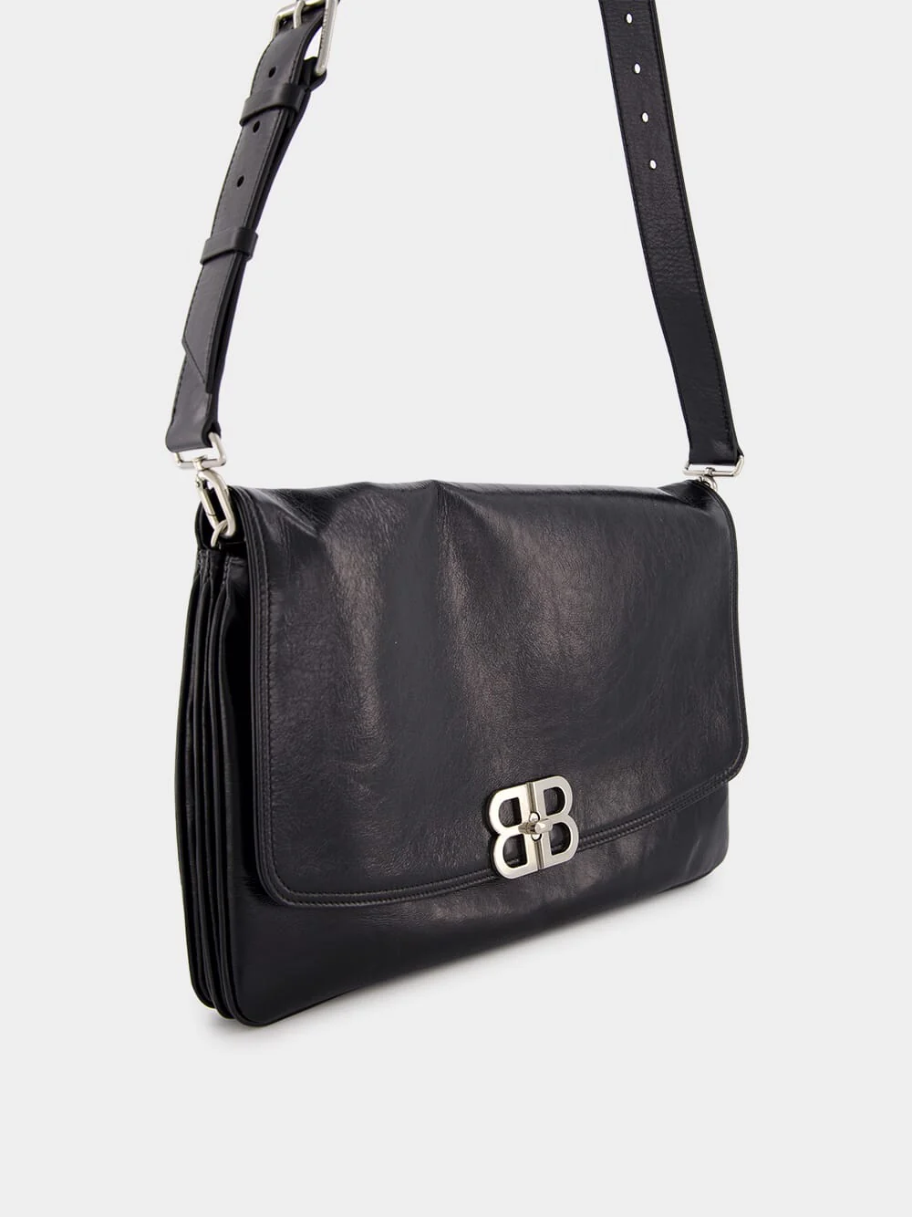 Black BB Soft Large Flap Bag - Image 4