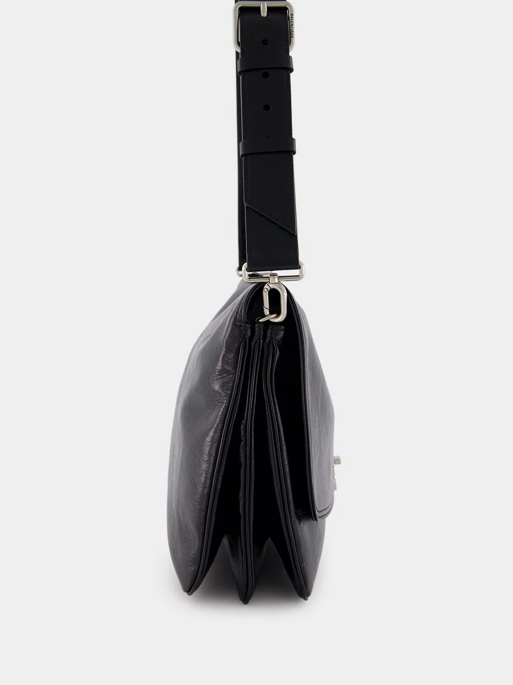 Black BB Soft Large Flap Bag - Image 5