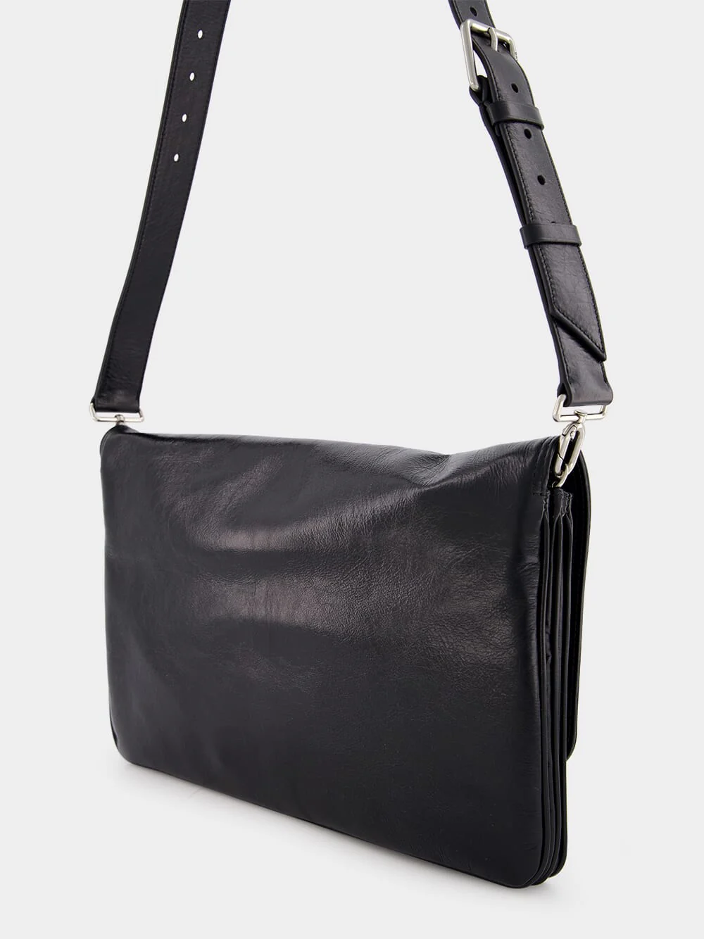 Black BB Soft Large Flap Bag - Image 6