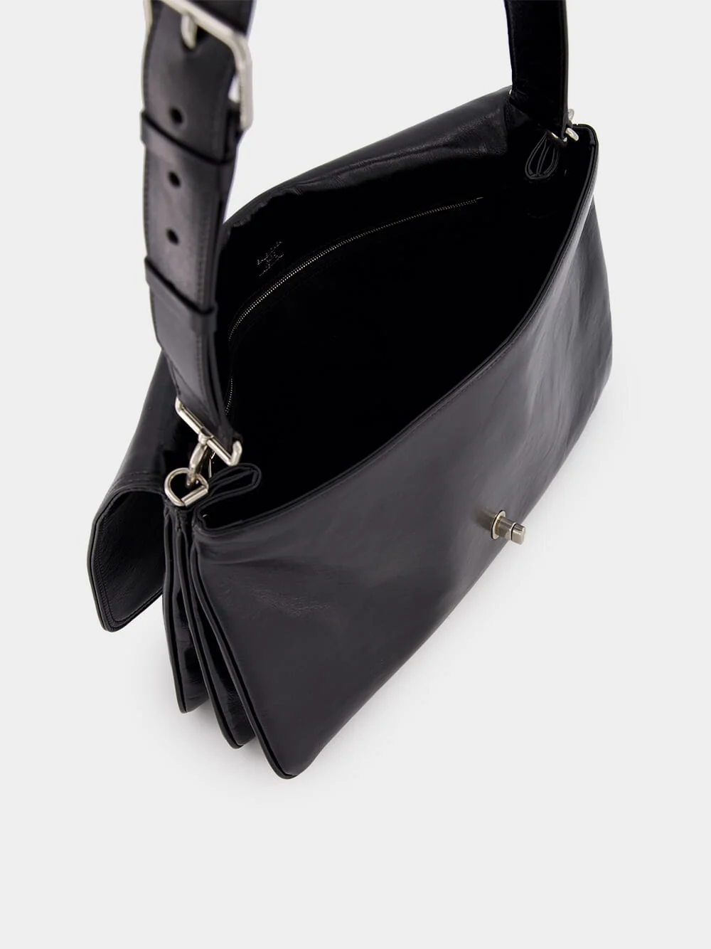 Black BB Soft Large Flap Bag - Image 7