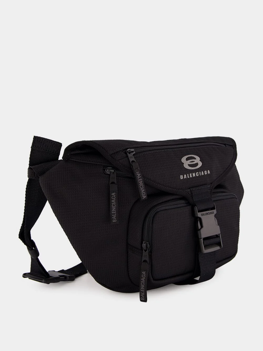 Black Fabric Large Unity Belt Bag - Image 2