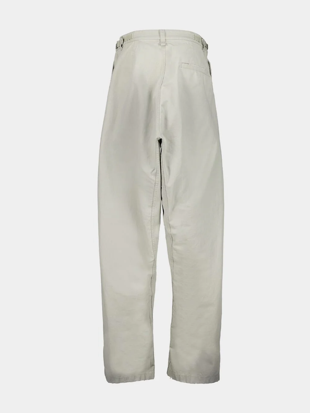 Beige Minimal Cargo Pants - Image 3
