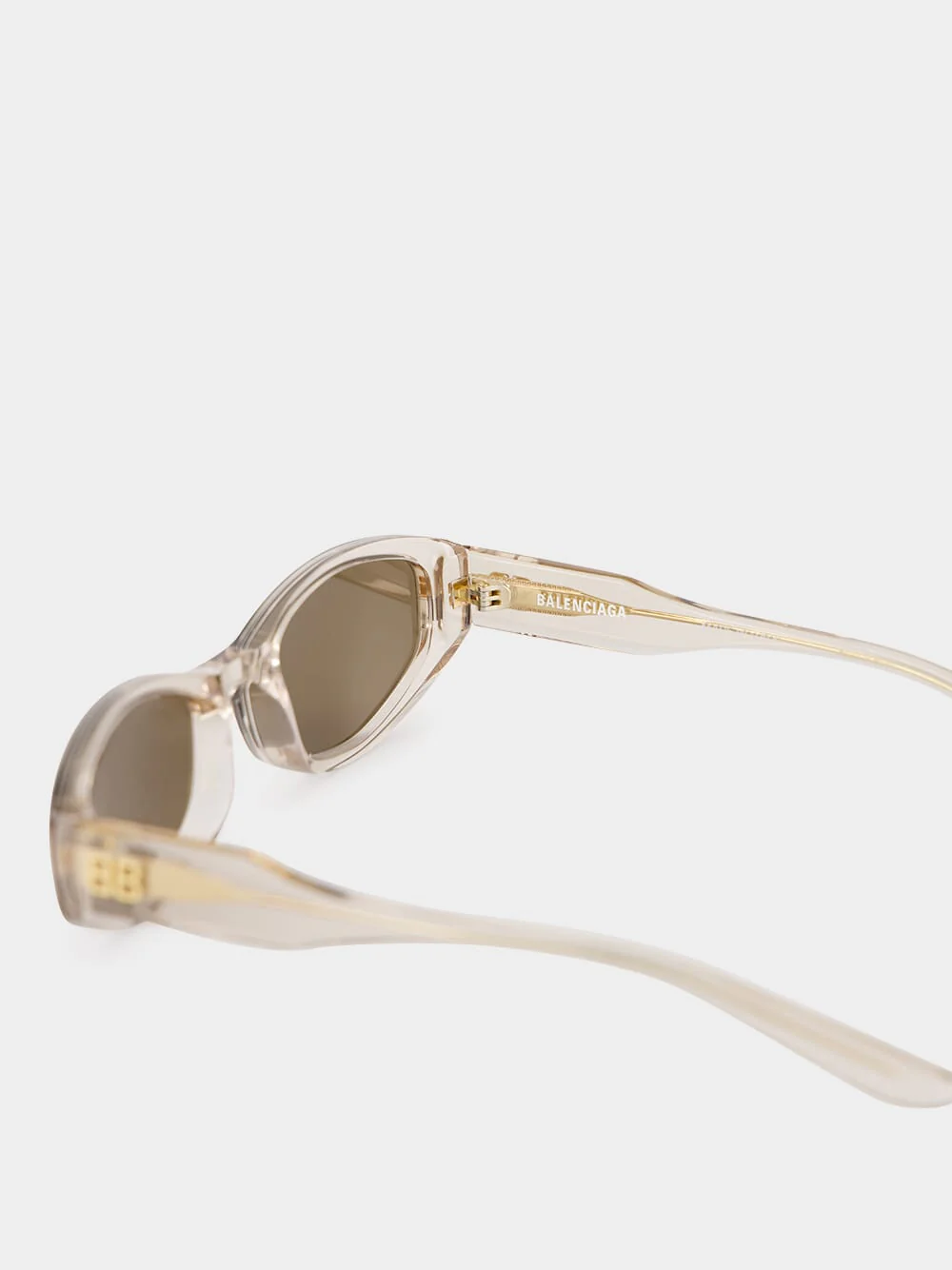 Beige Nova Oval Sunglasses - Image 4