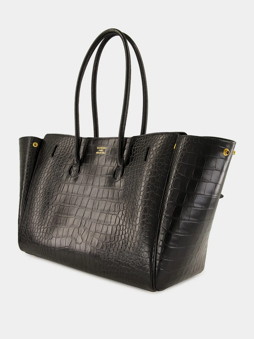 Bel Air Medium Carry All Bag in Black Croc - Image 6