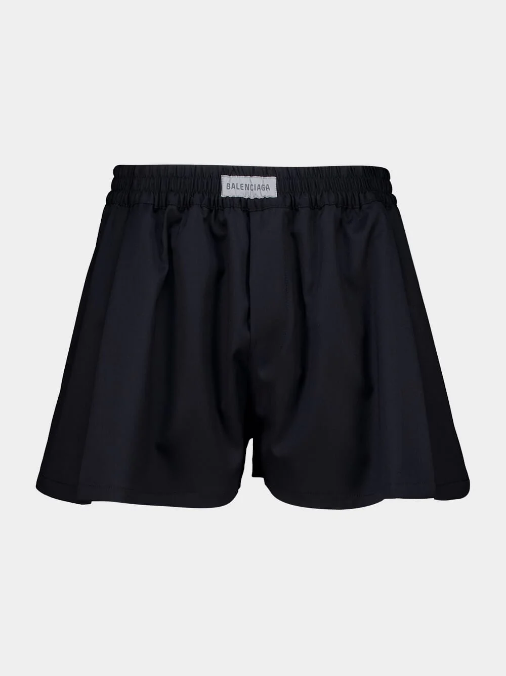 Black A-Line Wool Boxer Shorts