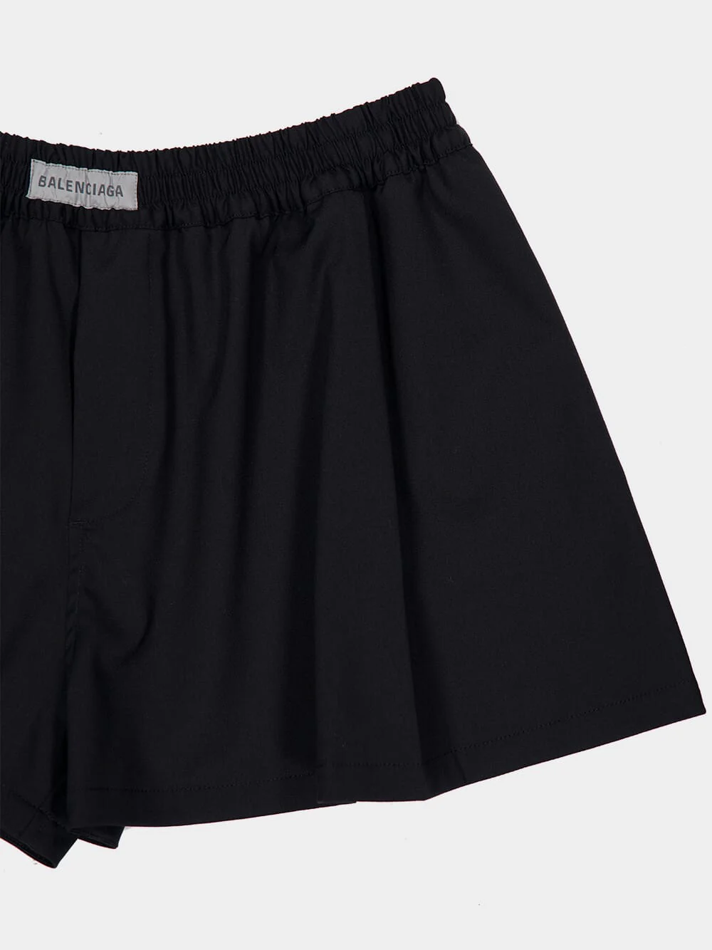 Black A-Line Wool Boxer Shorts - Image 5
