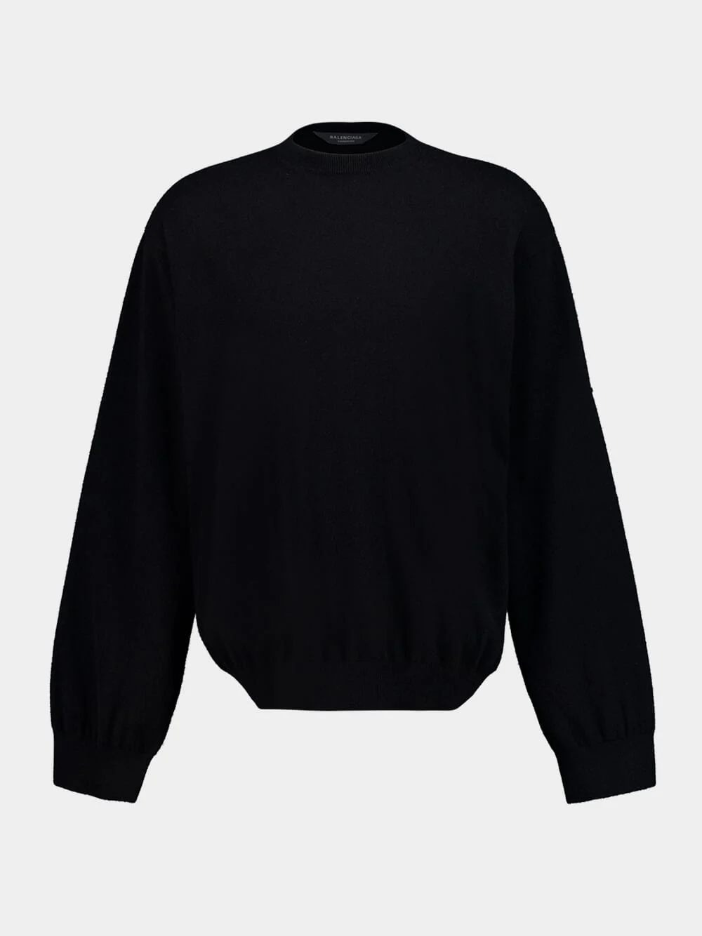 Black Cashmere Crewneck Sweater