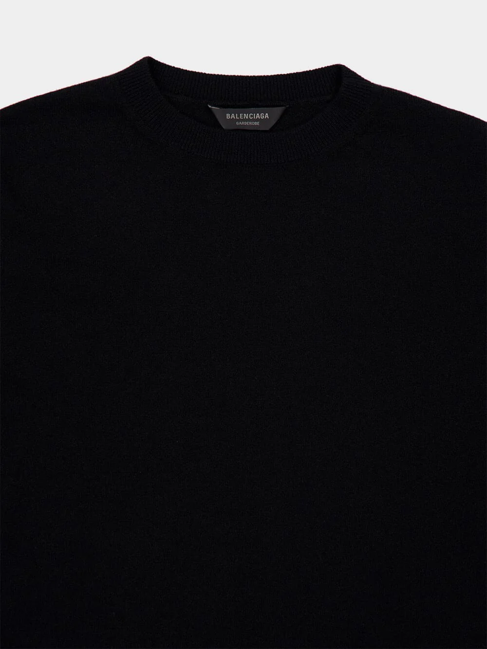 Black Cashmere Crewneck Sweater - Image 5
