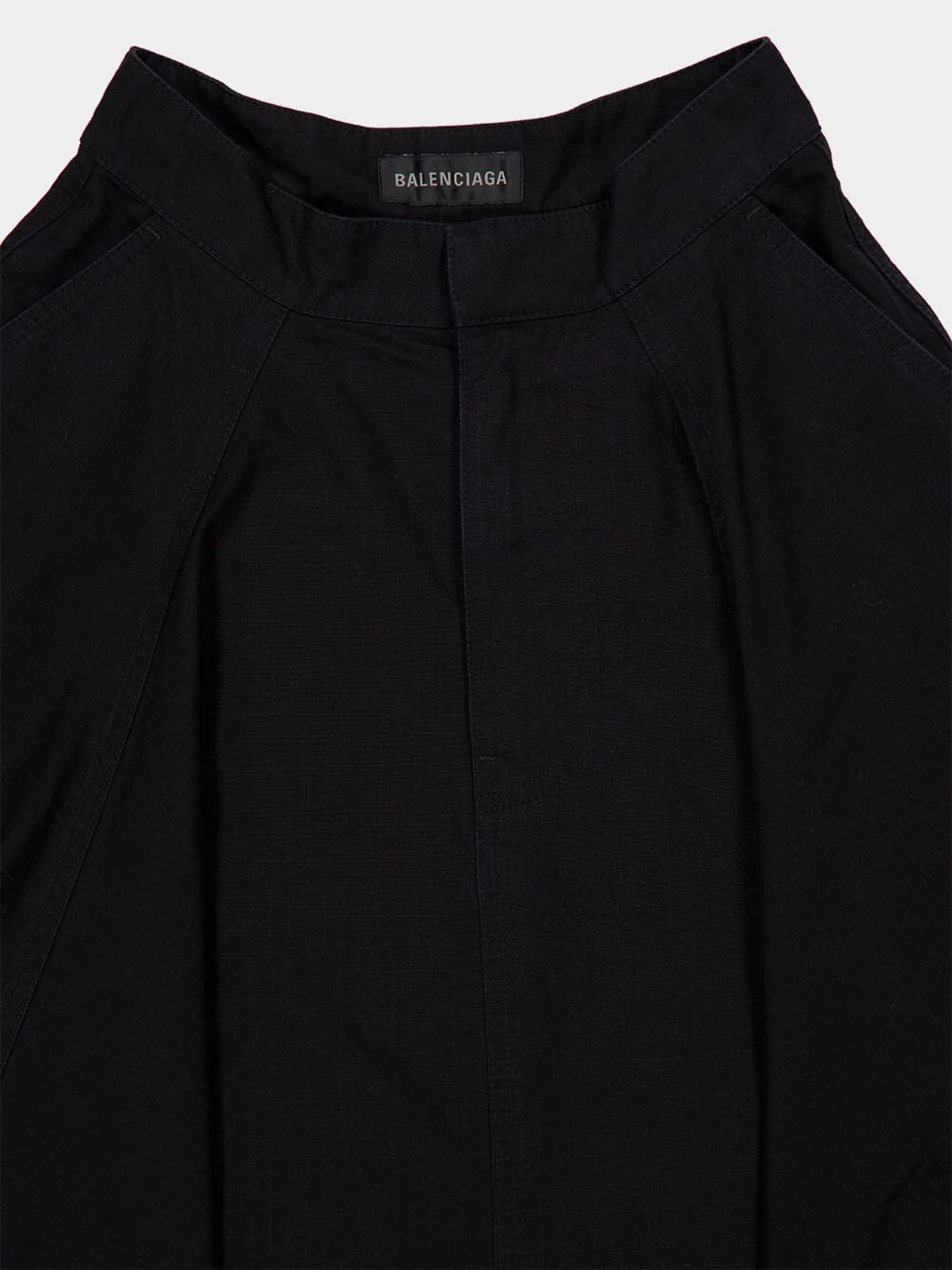 Black Cotton Godet Maxi Skirt - Image 5