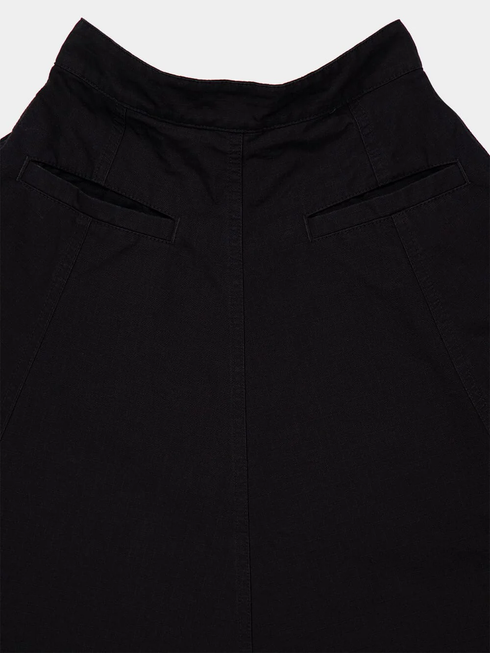 Black Cotton Godet Maxi Skirt - Image 6