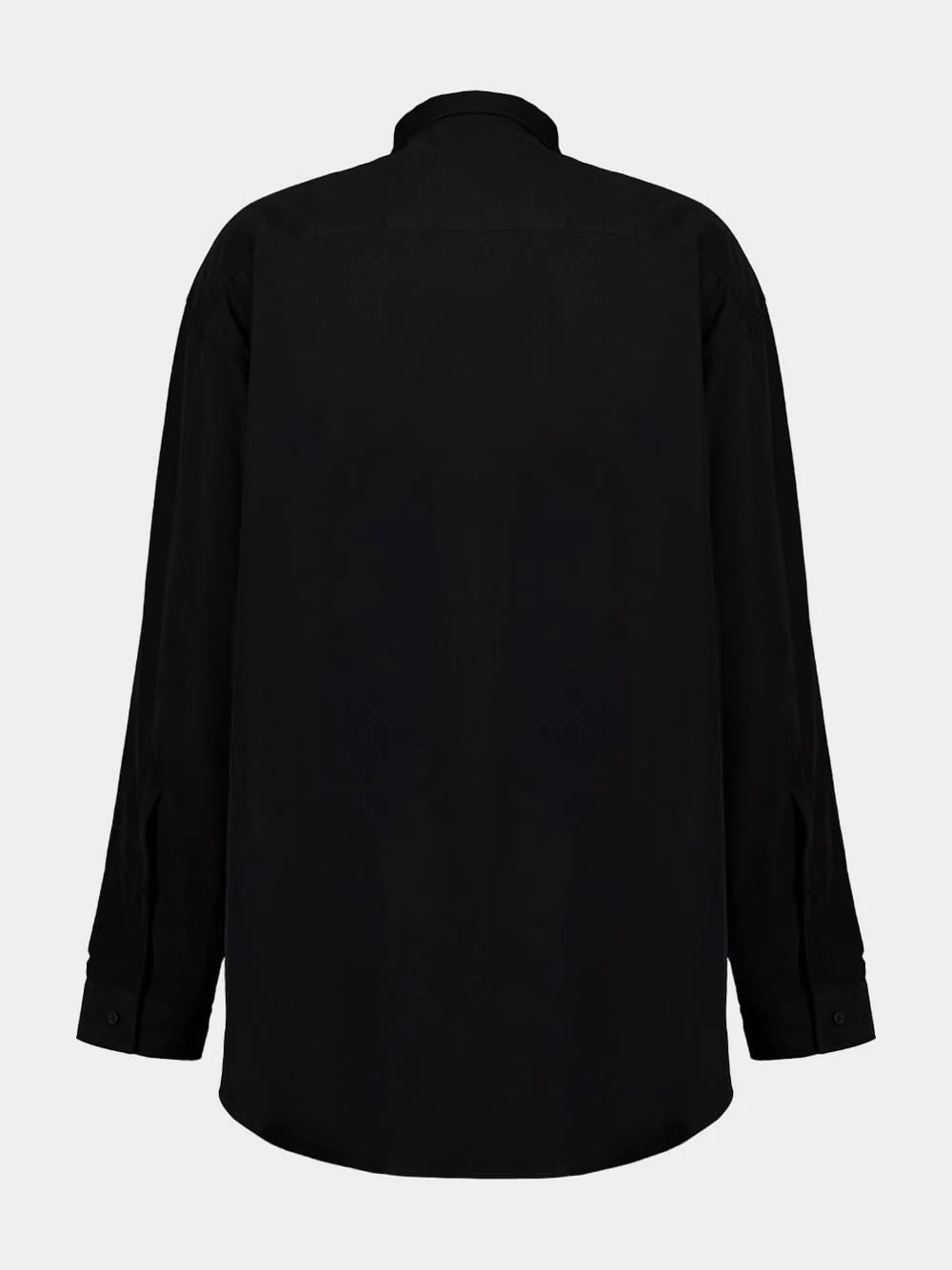 Black Crinkled Fluid Shirt - Image 7