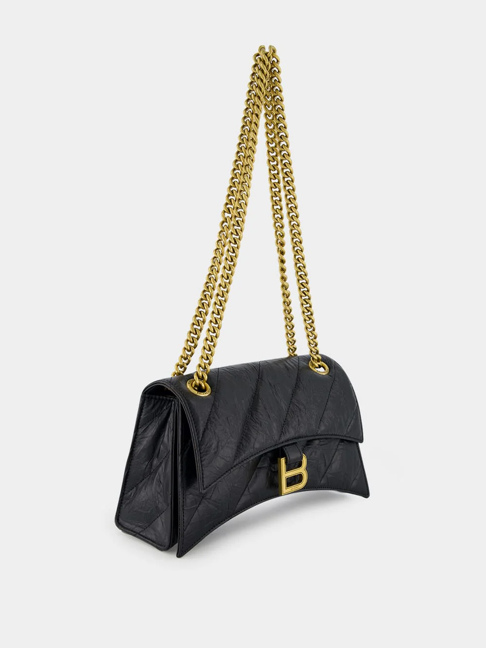 Black Crush Quilted Small Shoulder Bag - Image 3