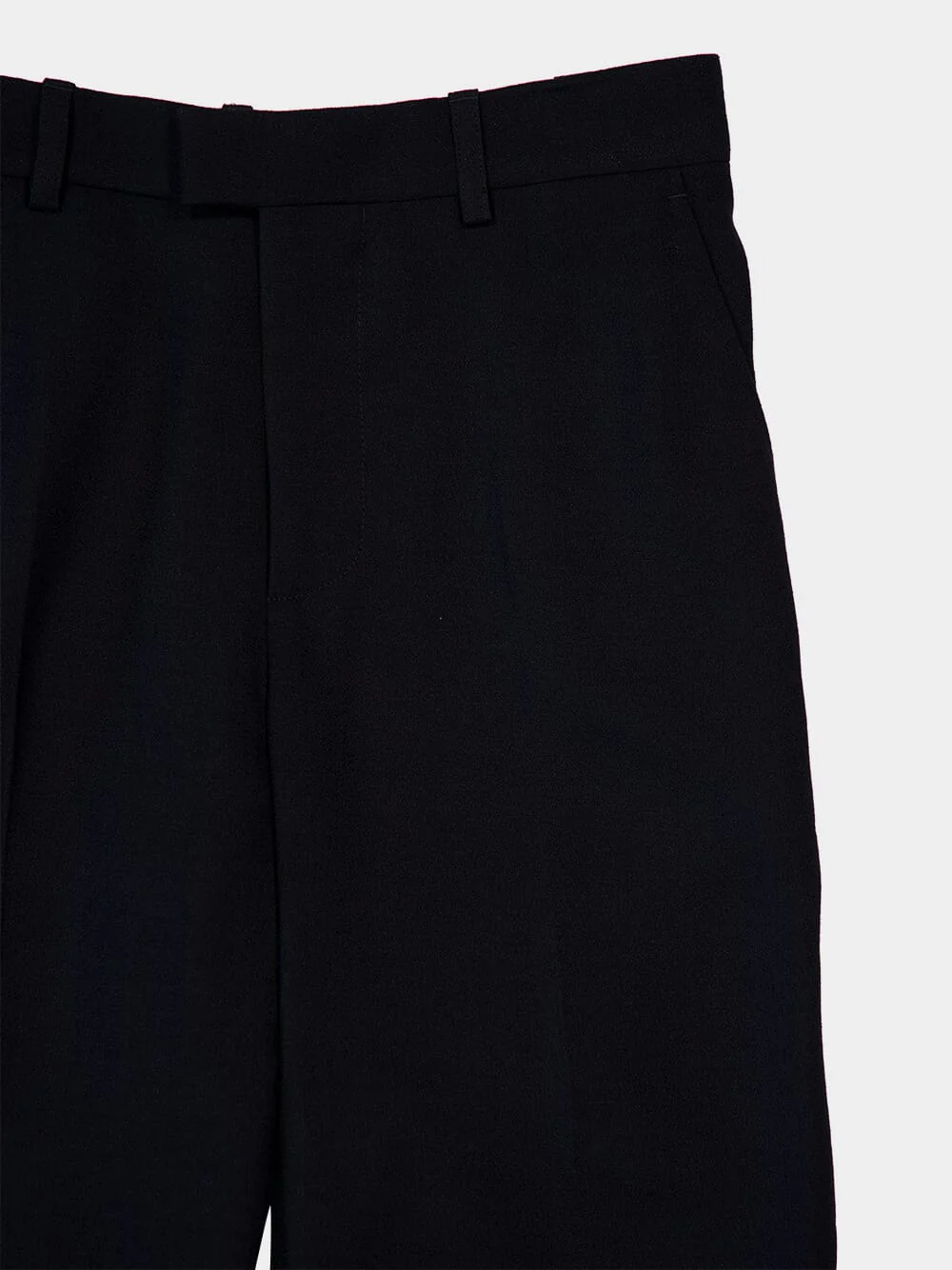 Black Fluid Flared Viscose Trousers - Image 3