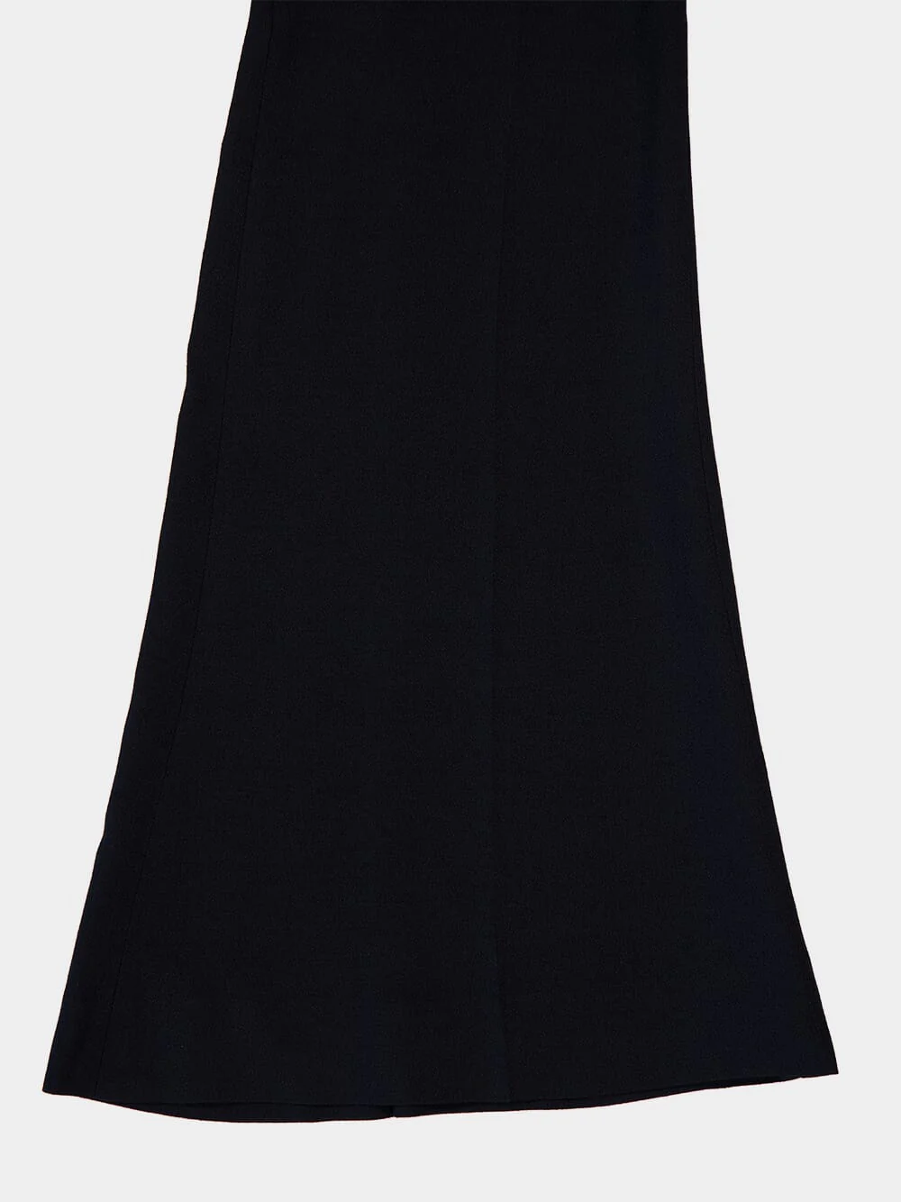 Black Fluid Flared Viscose Trousers - Image 4