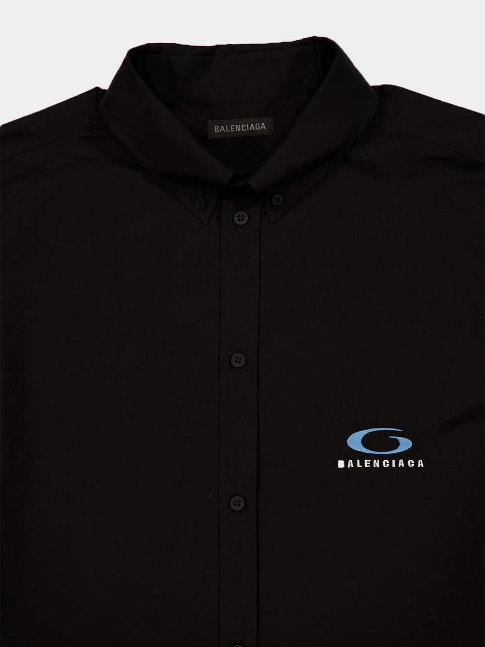 Black Logo-Embroidered Shirt - Image 3