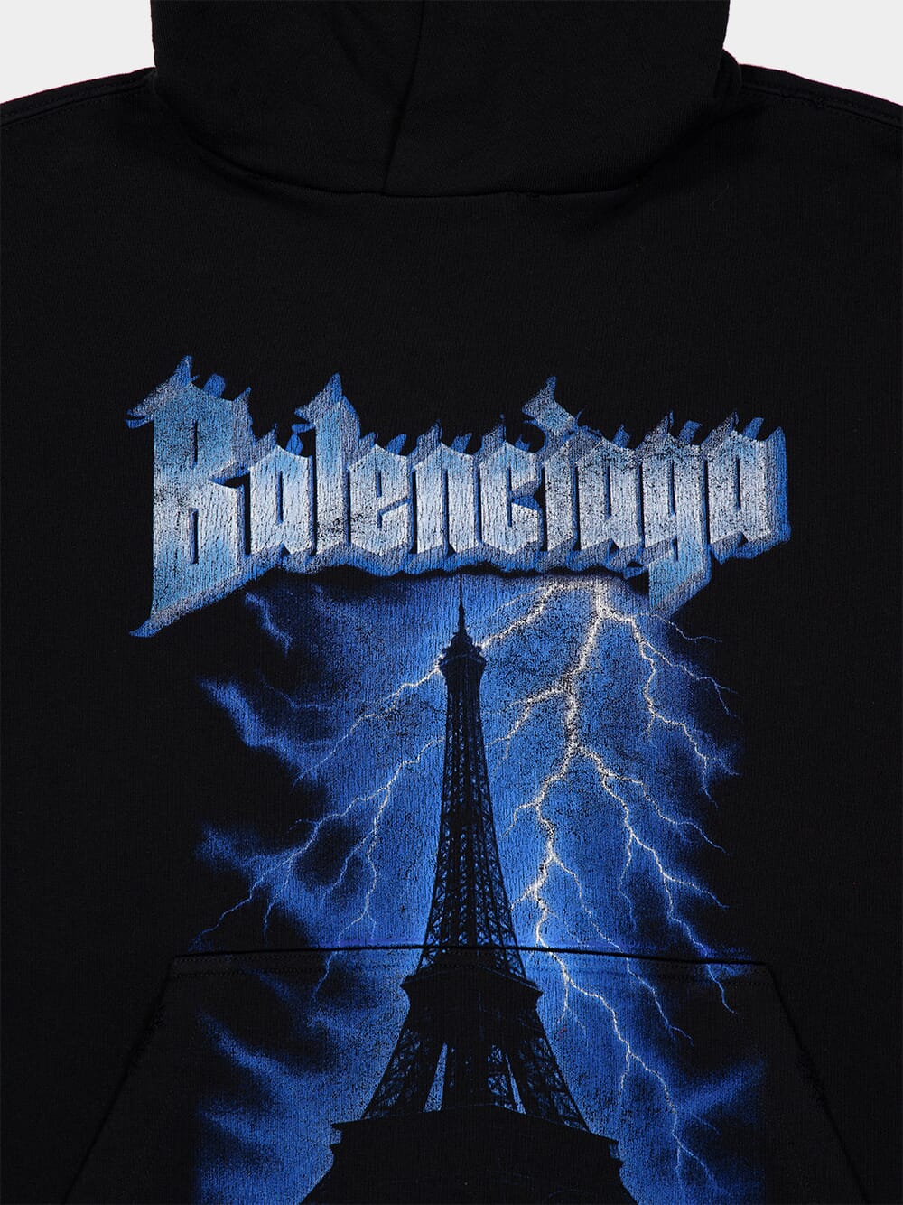 Black Paris Thunderstorm Cotton Sweatshirt - Image 5