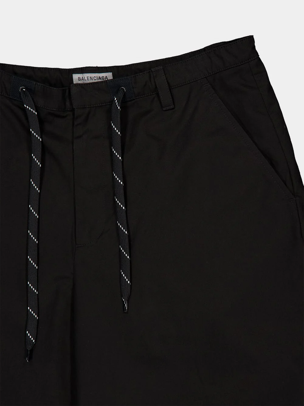 Black Relaxed Fit Cotton Chino Pants - Image 5