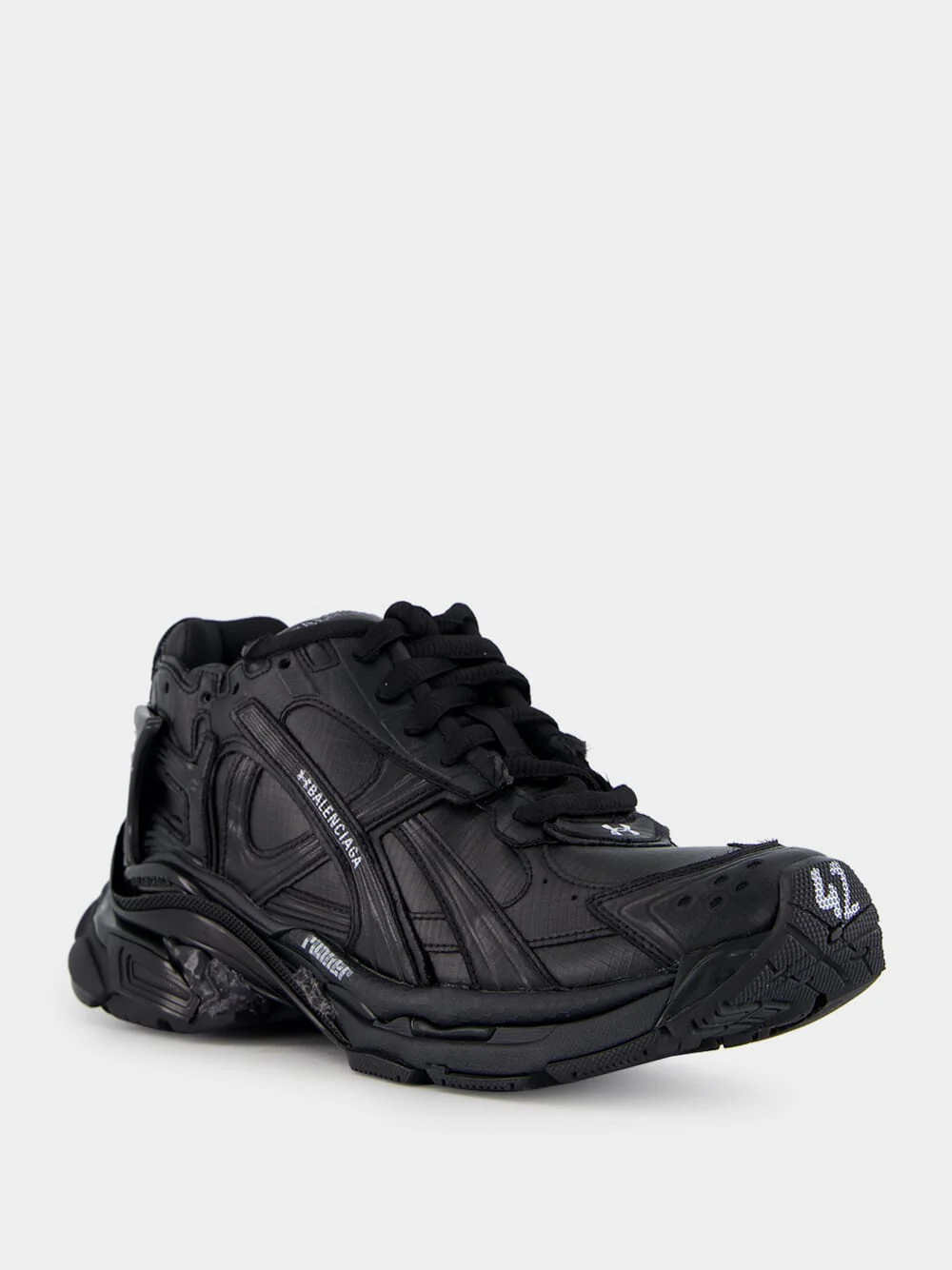 Black Ripstop Runner Sneakers - Image 2