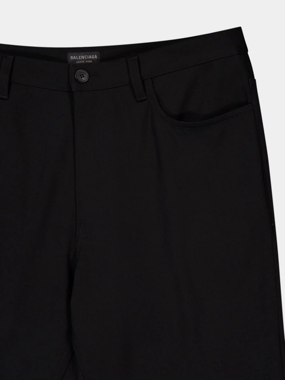 Black Straight Fit Tailored Trousers - Image 5