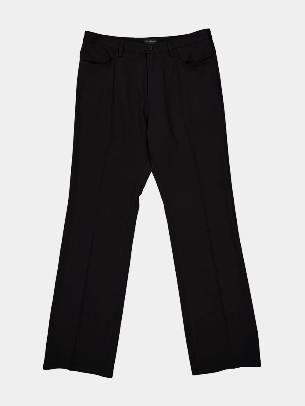 Black Straight Fit Tailored Trousers - Image 7