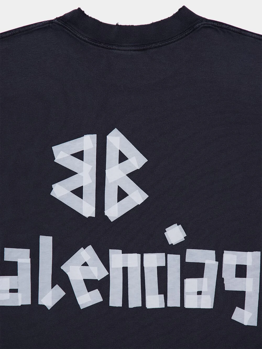 Black Tape Type T-Shirt Medium Fit Faded Washed - Image 4