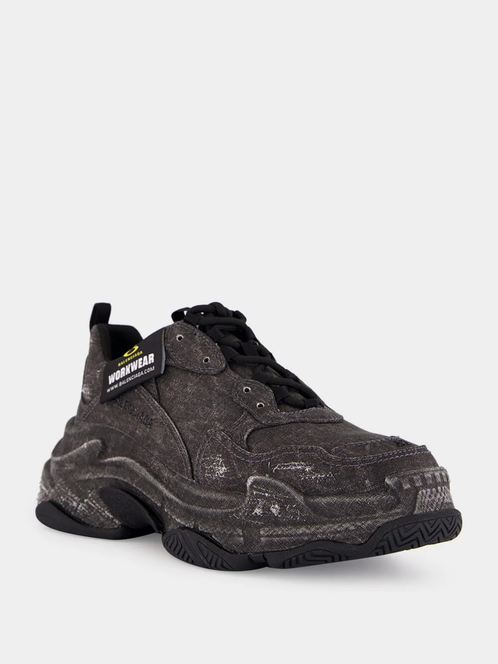 Black Triple S Canvas Sneakers - Image 2