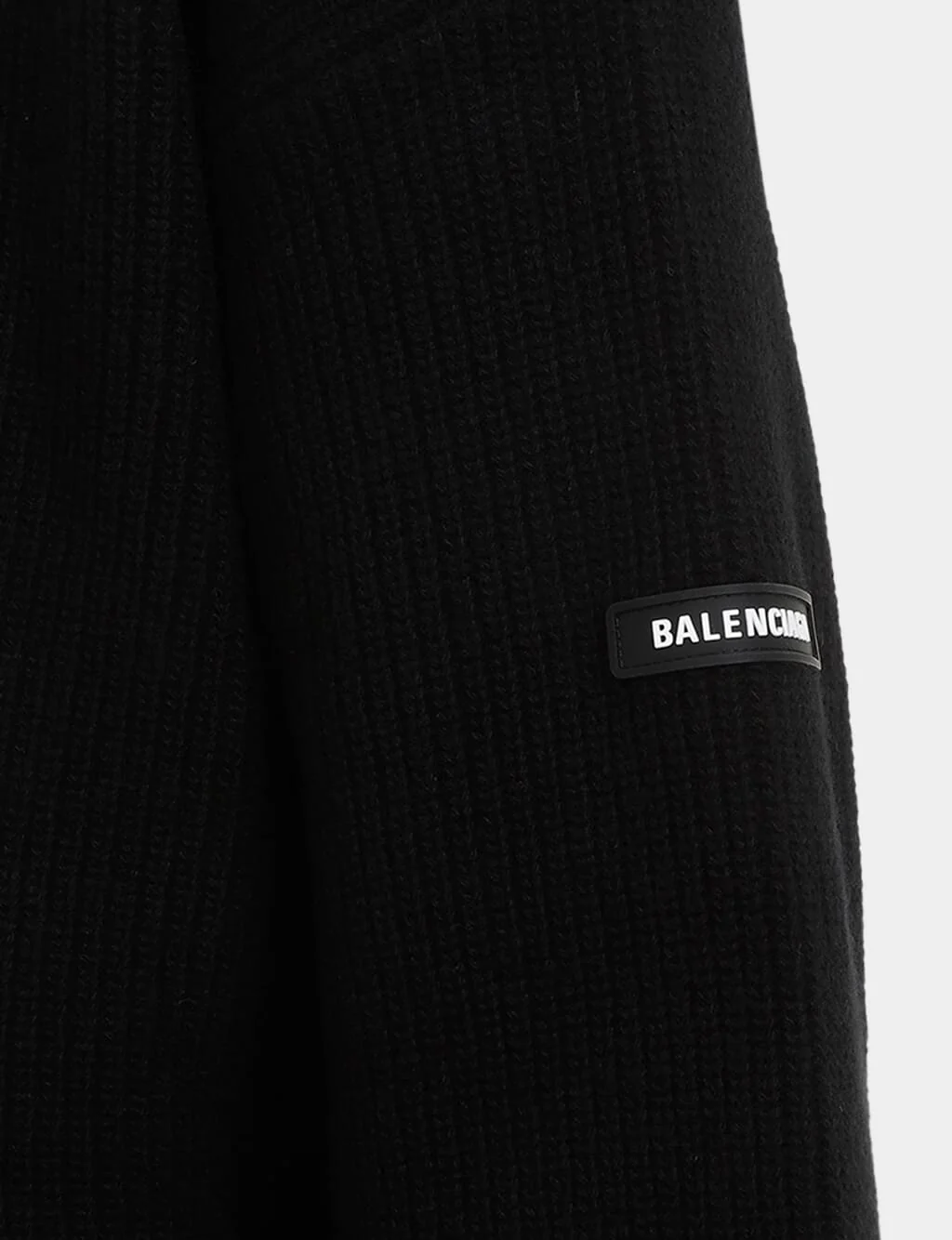 Black Wool Crewneck Sweater - Image 3