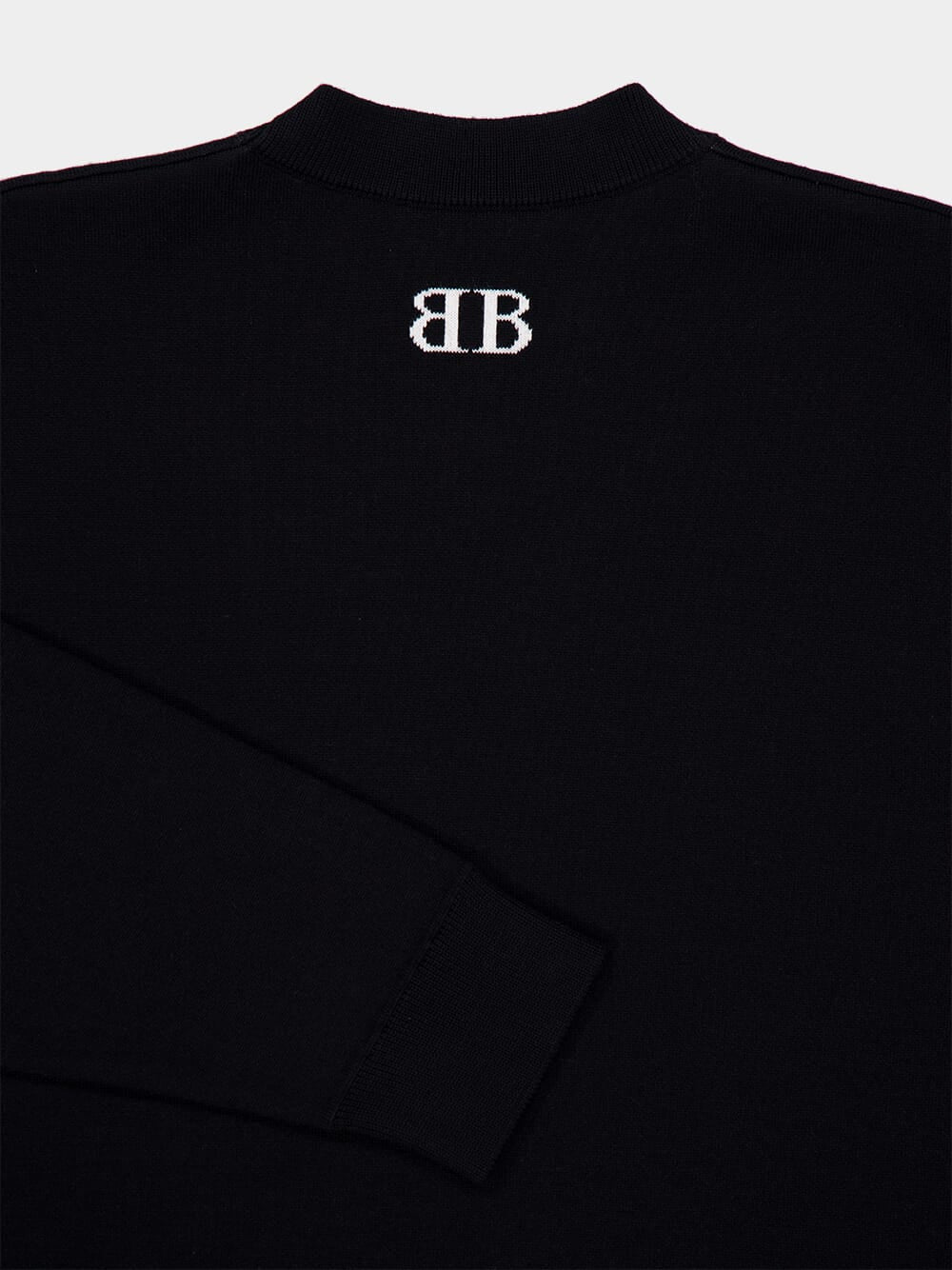 Black Wool Crewneck Sweater - Image 4