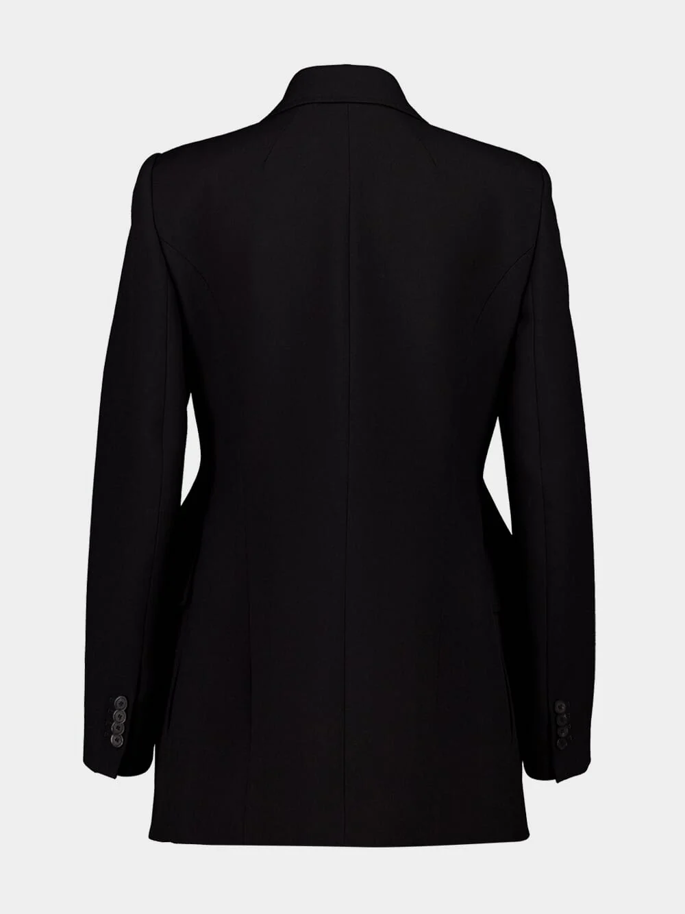 Black Wool Twill Hourglass Jacket - Image 3