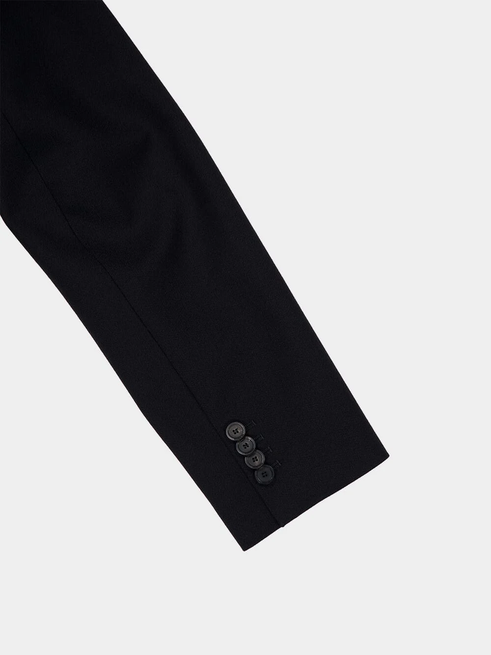 Black Wool Twill Hourglass Jacket - Image 8